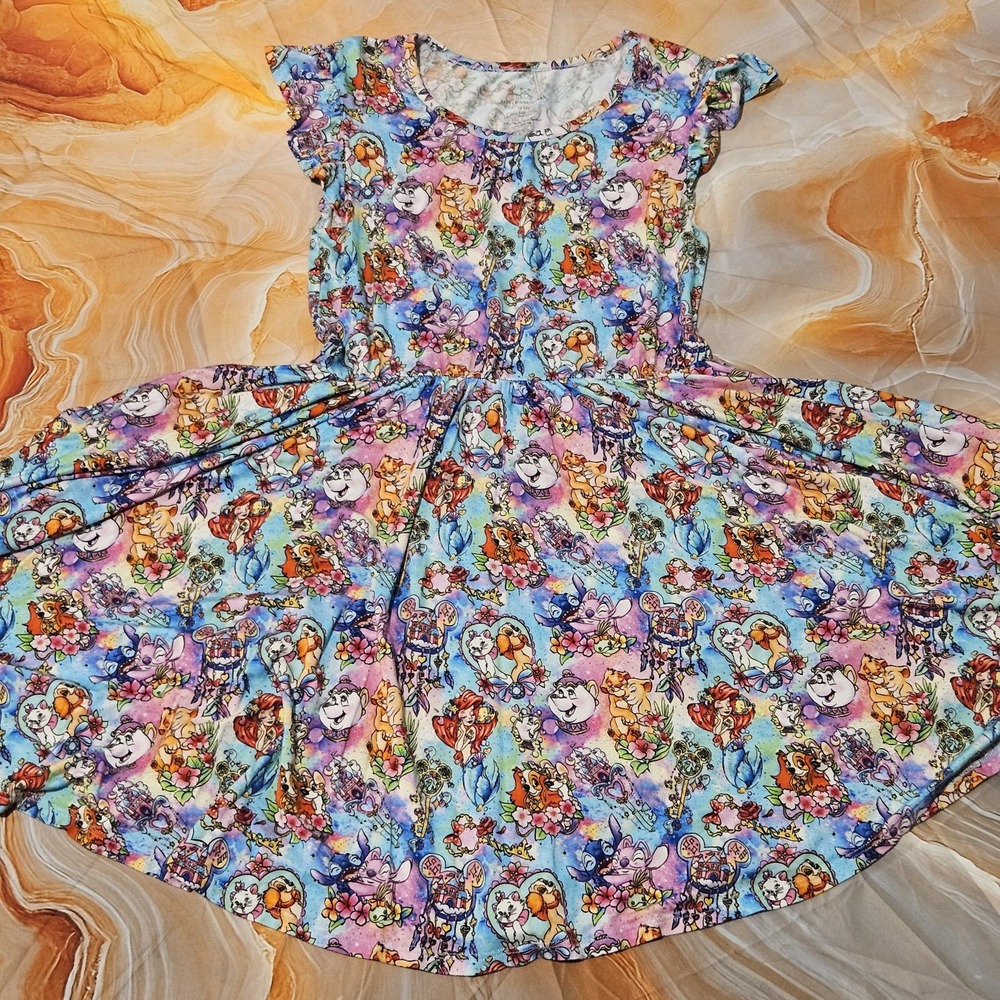 Charlie's Project Bamboo Twirl Dress Girls Size 12-14 Pockets